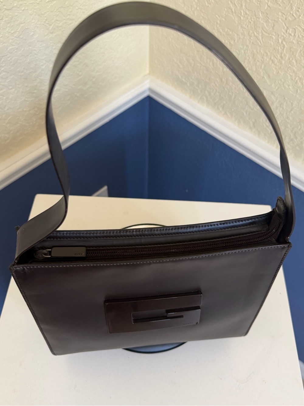 Gucci Tom Ford Era Lacquered Square G Leather Bag - Picture 8 of 15